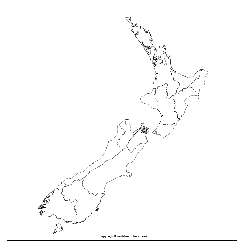 Transparent Png Blank Map of New Zealand