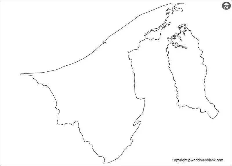 Blank Map of Brunei