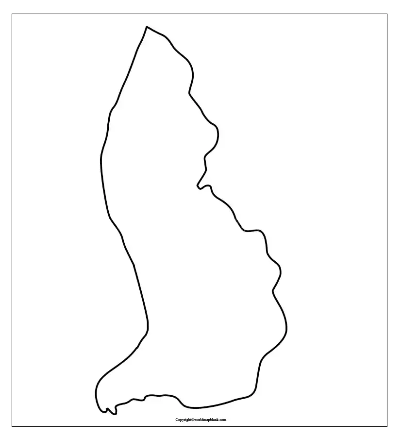 Map of Liechtenstein for Practice Worksheet
