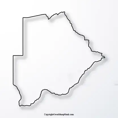 Printable Map of Botswana