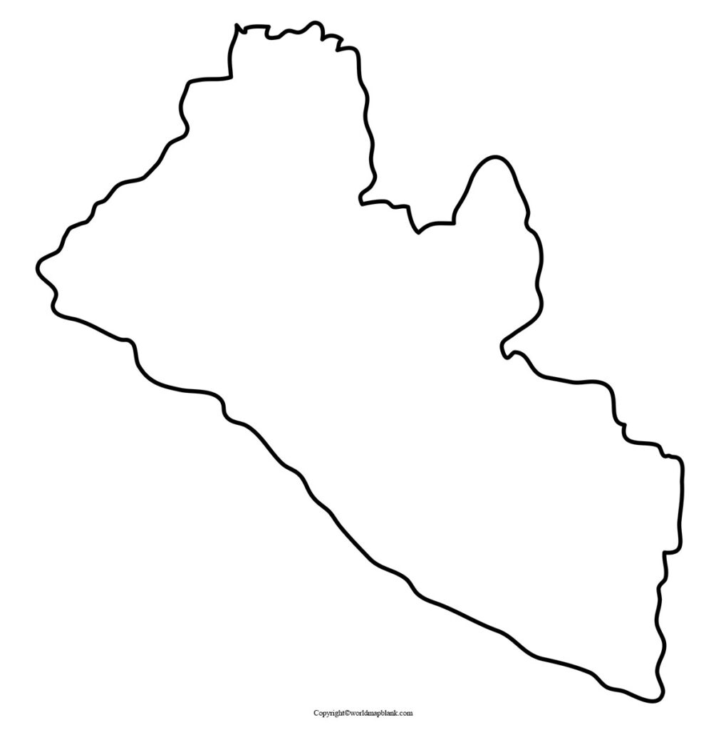 Printable Map of Liberia
