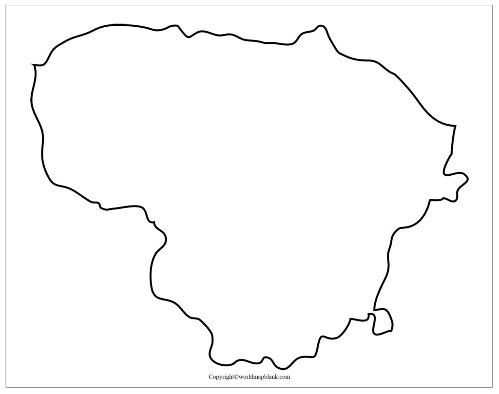 Printable Map of Lithuania