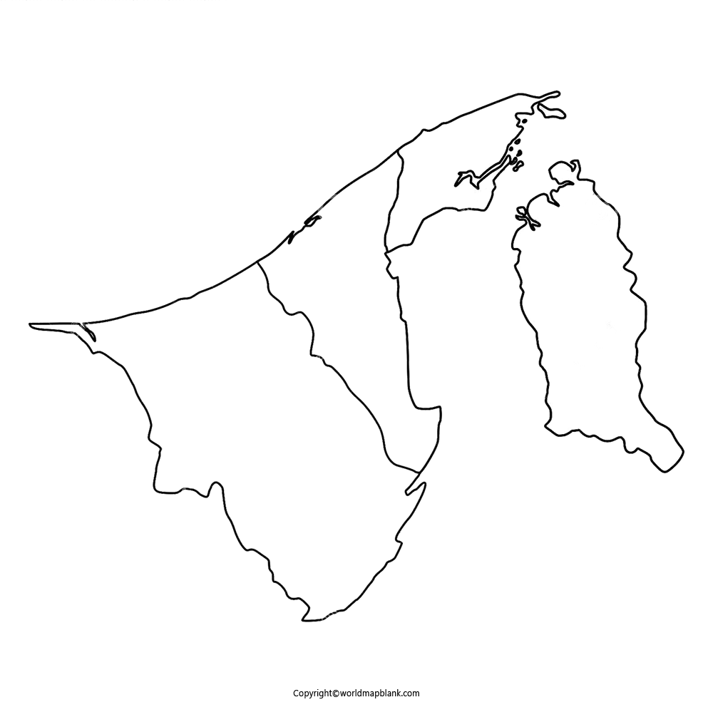 Transparent Png Blank Map of Brunei