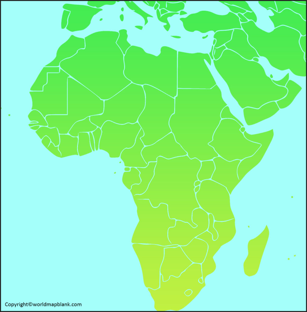 Blank Map of Africa - Outline