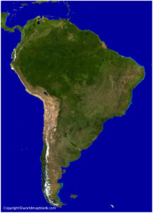 Blank Map Of South America 216x300 