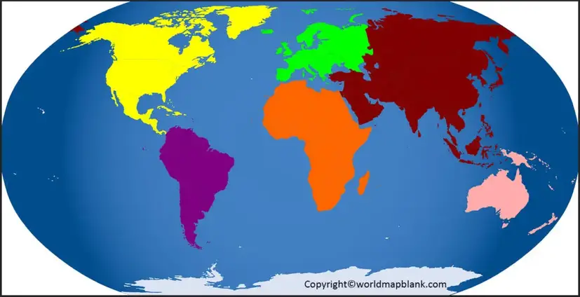 Color Blank World Map