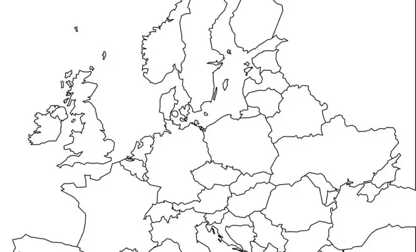 Blank Map Of Europe