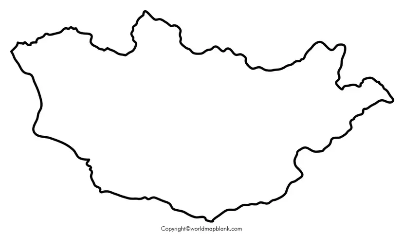 Blank Map of Mongolia – Outline