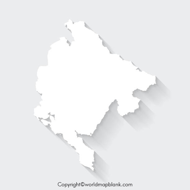 Blank Map of Montenegro