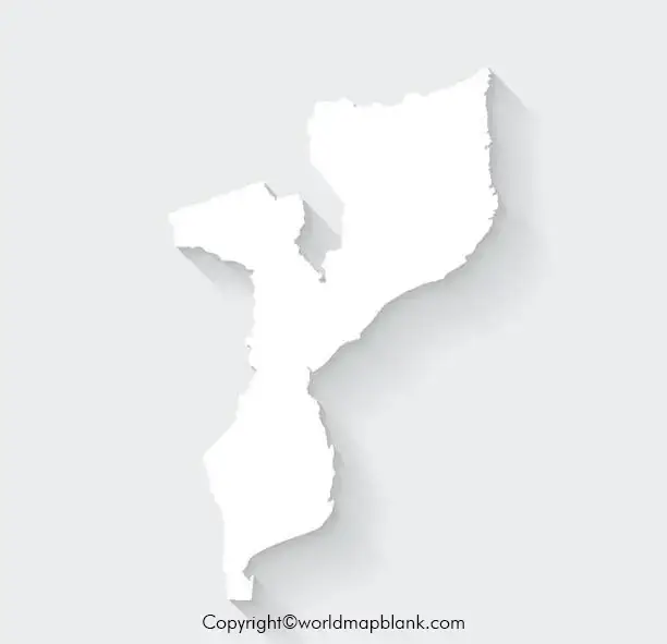 Printable Map of Mozambique