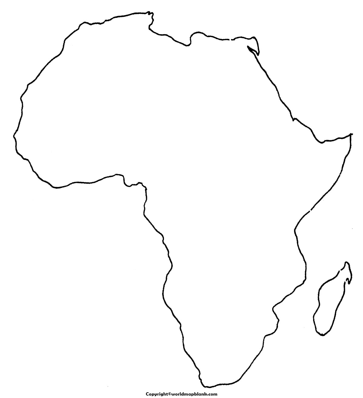 Mapa De Contorno De África