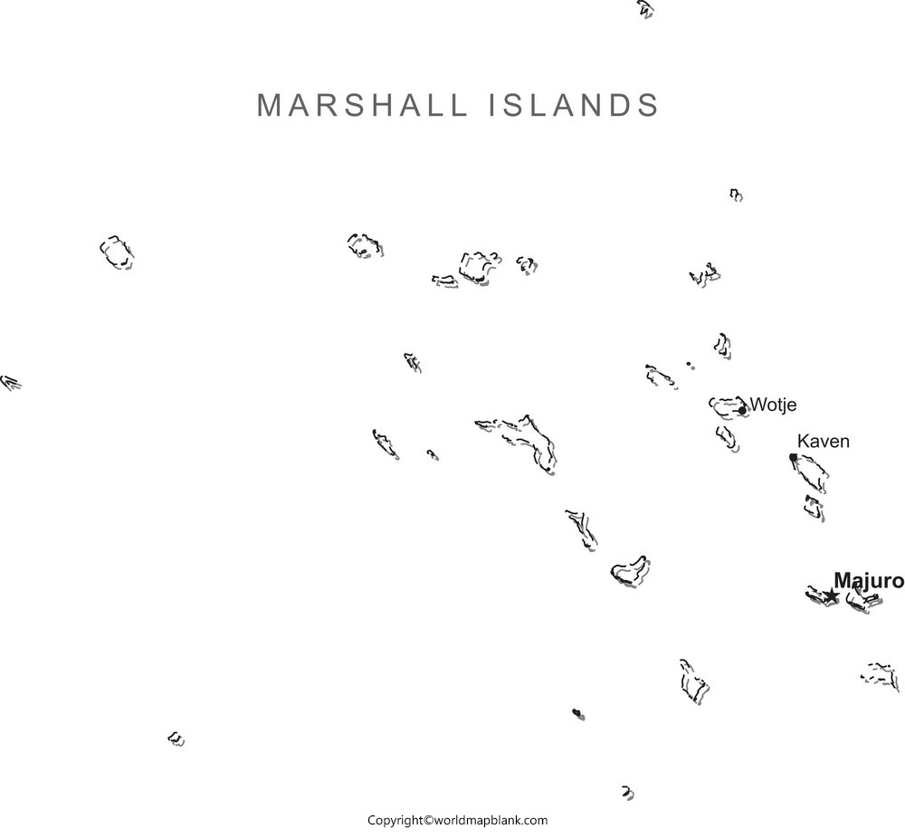 Printable Map of Marshall Islands