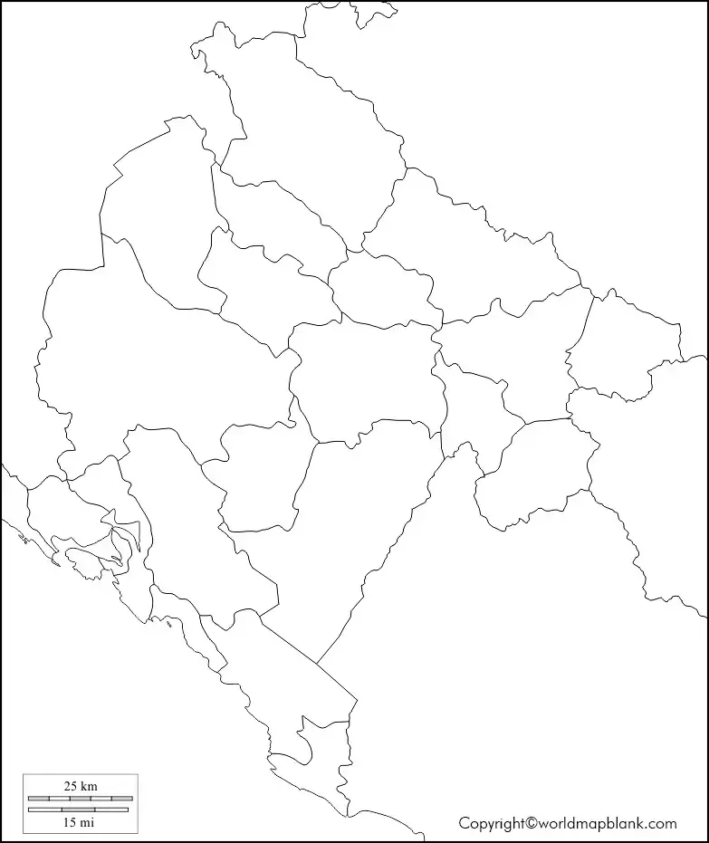 Printable Map of Montenegro