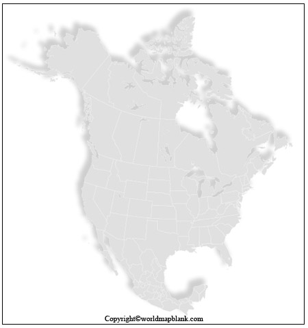 Printable Map of North America