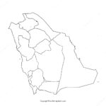 Printable Blank Map of Saudi Arabia -Outline Transparent Map