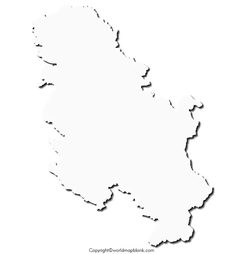 Blank Map of Serbia -Outline