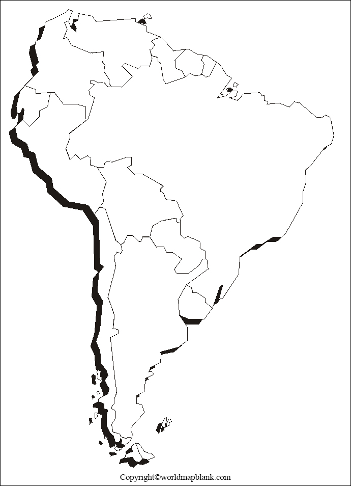 Blank Map Of South America South America Outline Map PDF 