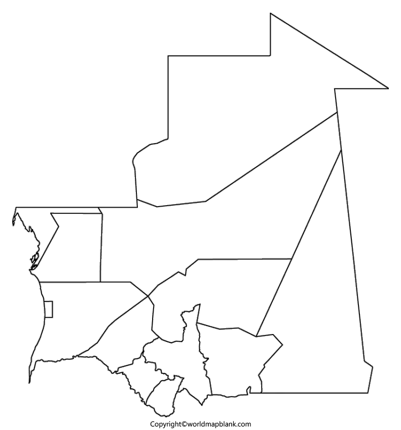 Transparent PNG Mauritania Map
