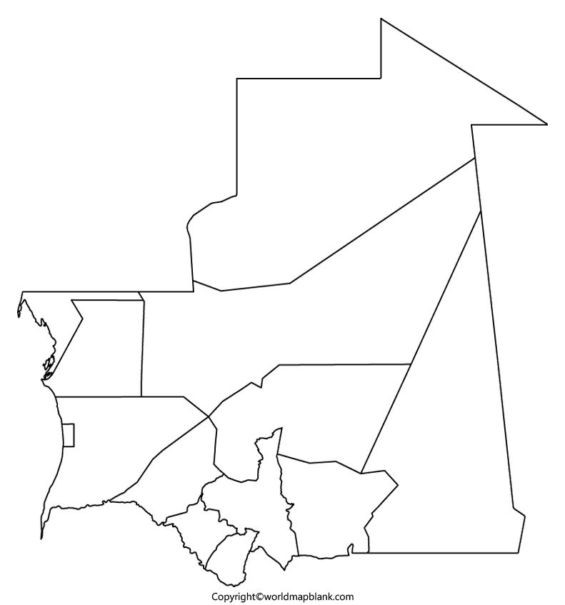 Transparent Png Mauritania Map