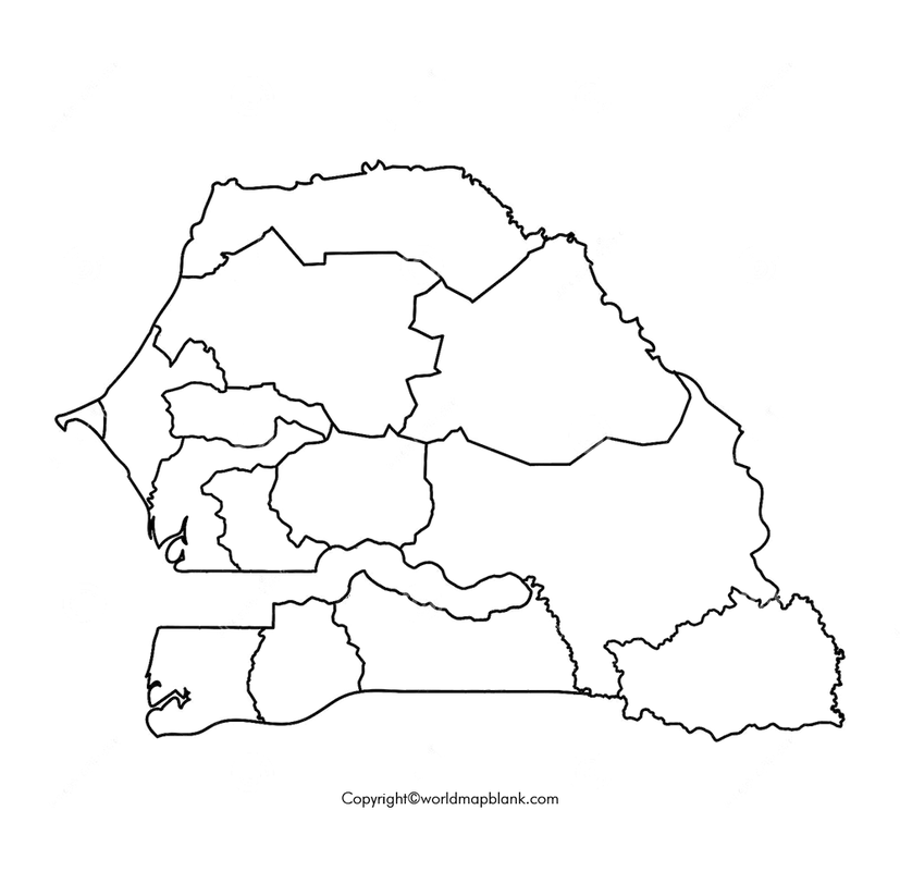 Transparent PNG Senegal Map