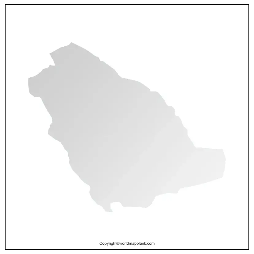 Blank Map of Saudi Arabia - Outline