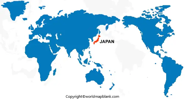 Japan Location on World Map