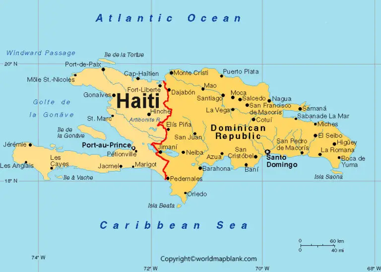 Haiti Map with Cities | World Map Blank and Printable