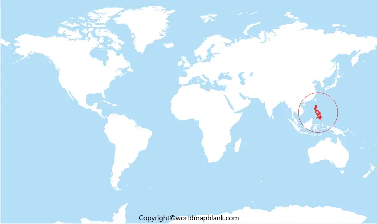 Philippines Location on World Map