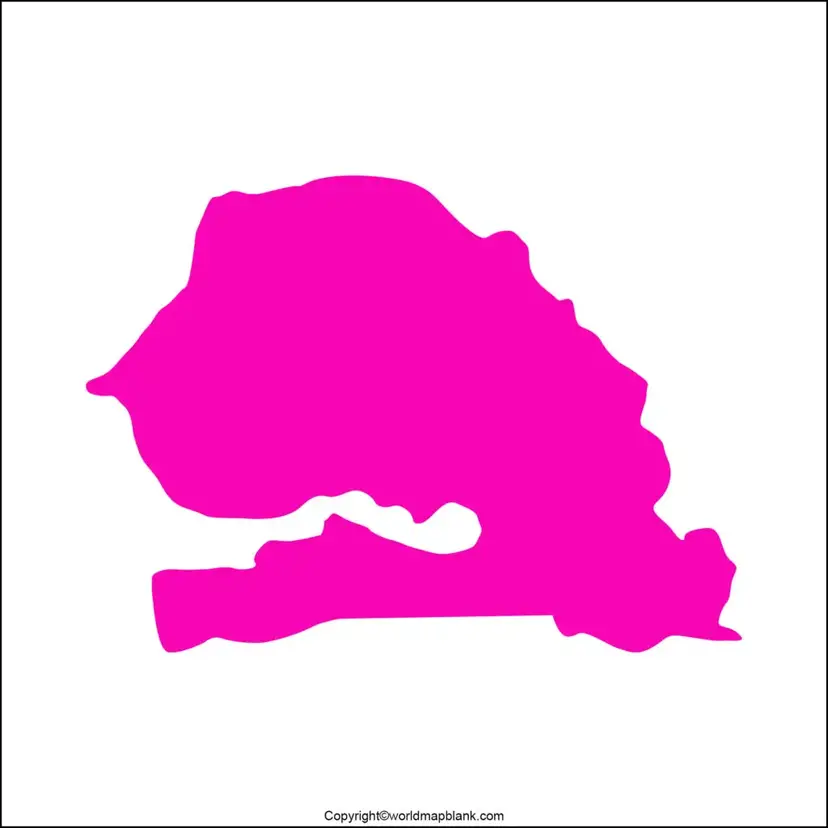 Printable Map of Senegal