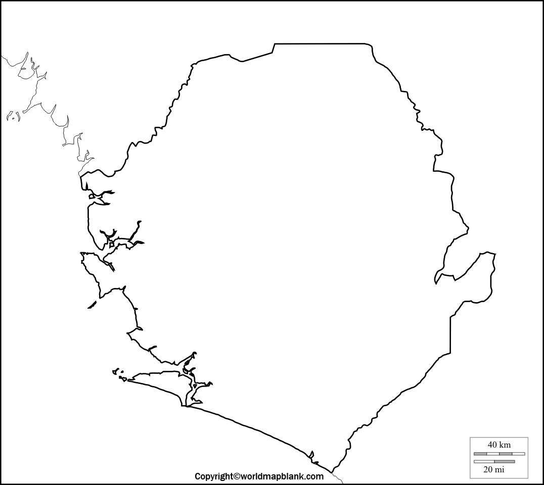 Printable Map of Sierra Leone