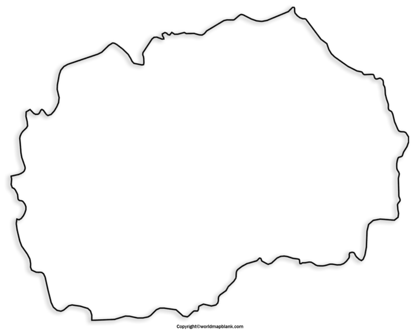 Transparent PNG North Macedonia Map