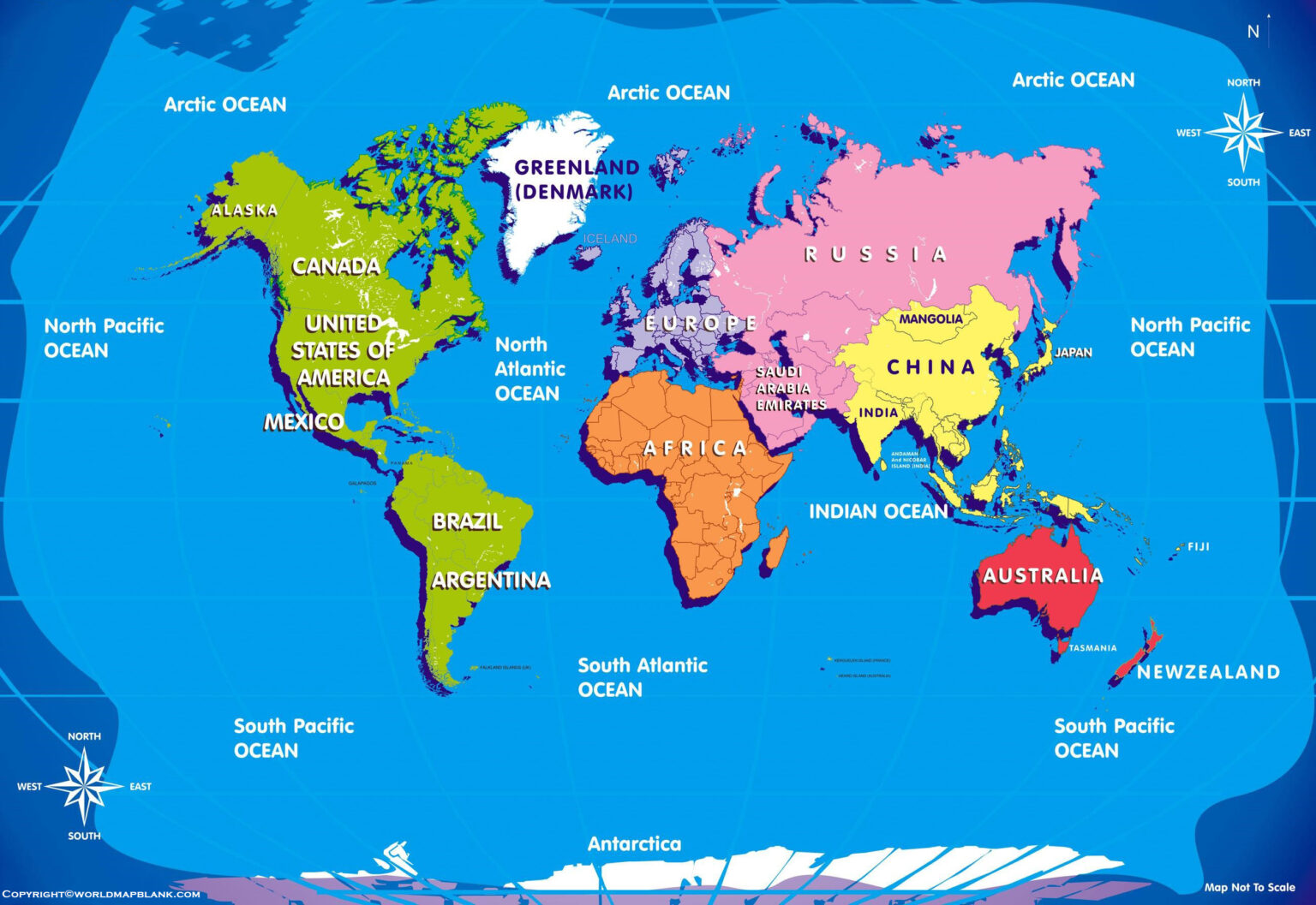 World Map Printable With Country Names   World Map With Country Name 1536x1057 