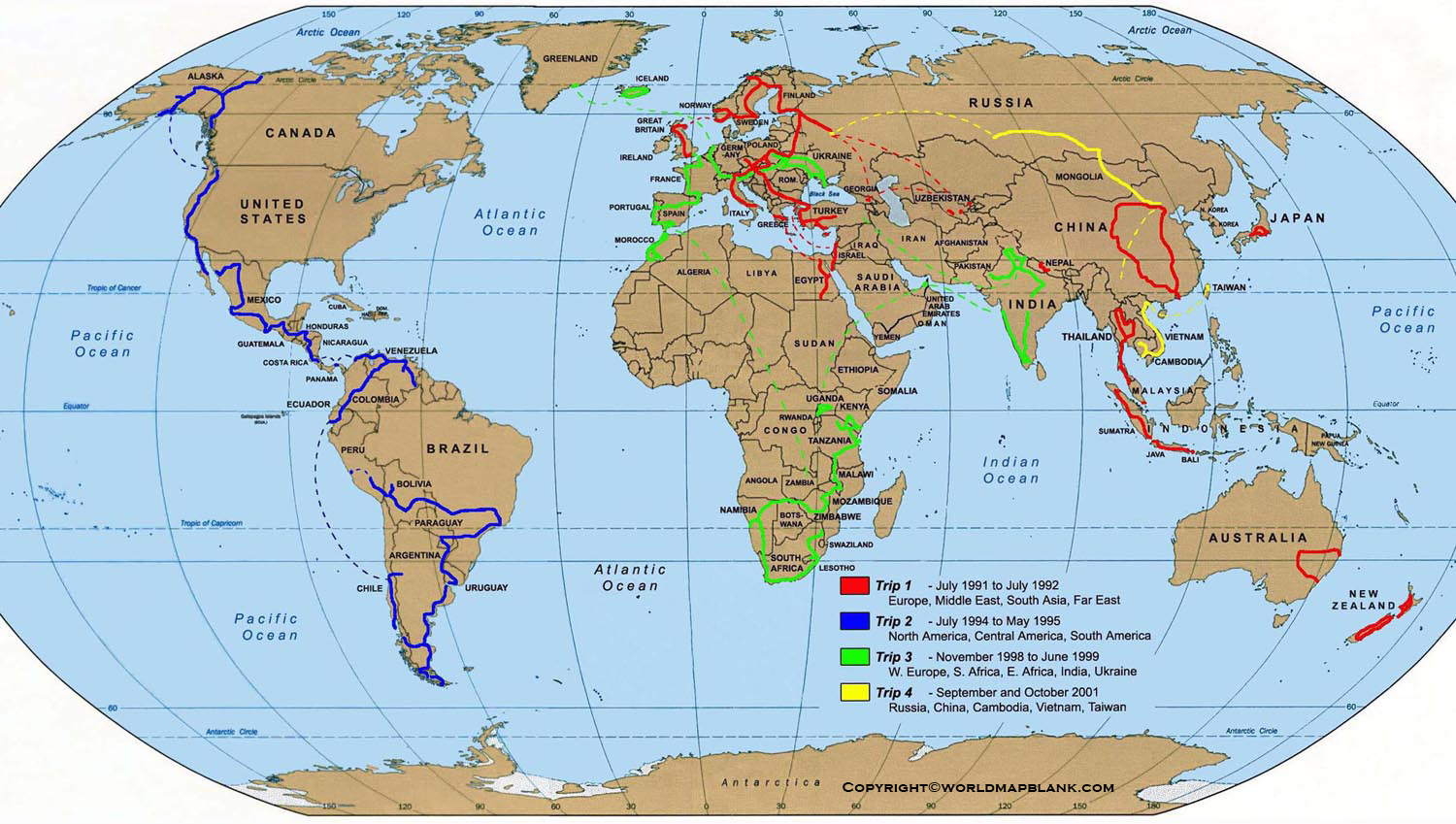 Free Printable World Map With Country Name List In Pdf