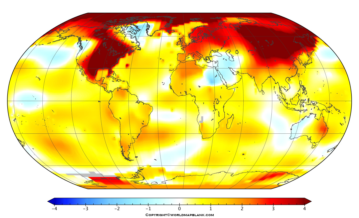 Temperature Map of World 