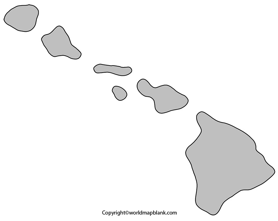 Blank Map of Hawaii Worksheet