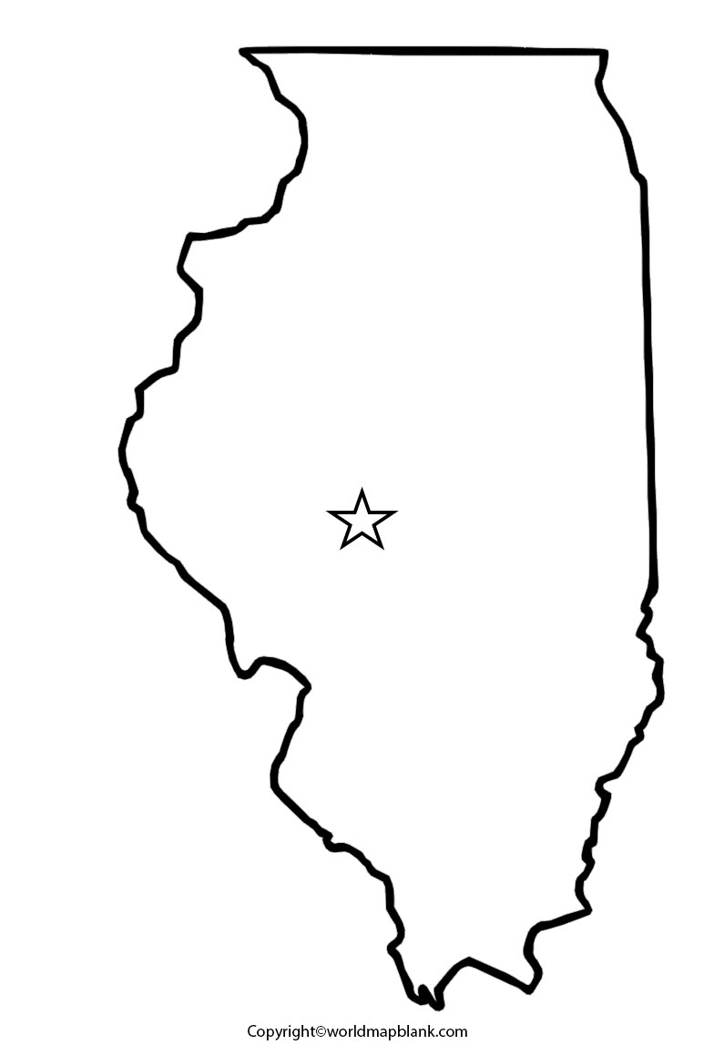 Blank Map of Illinois worksheet