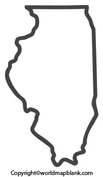 Blank Map of Illinois - Outline
