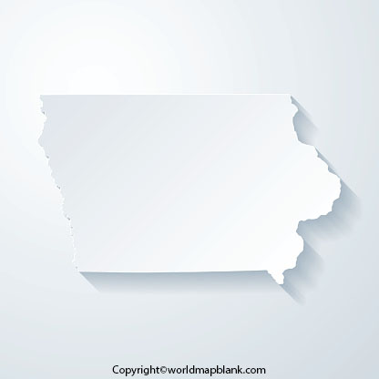 Blank Map of Iowa Outline