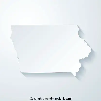 Blank Map of Iowa - Outline