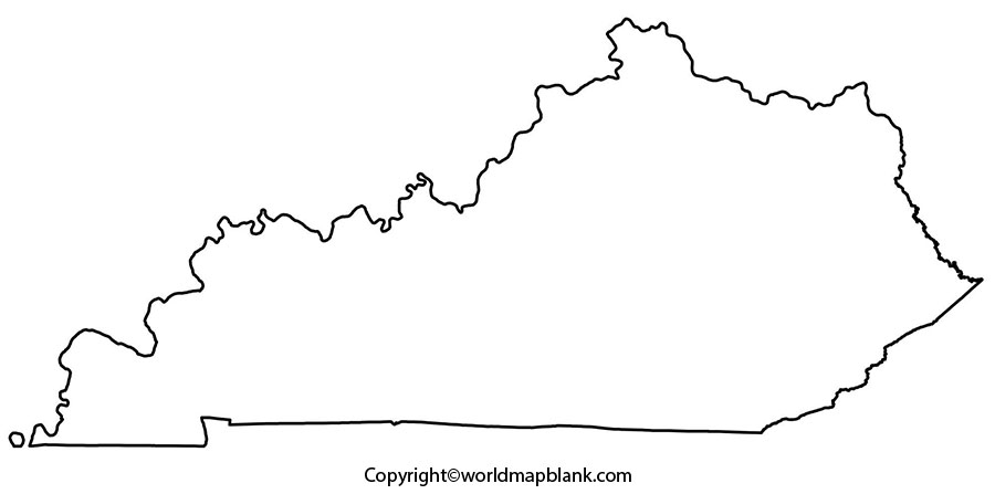 Printable Blank Map Of Kentucky Outline Transparent Map