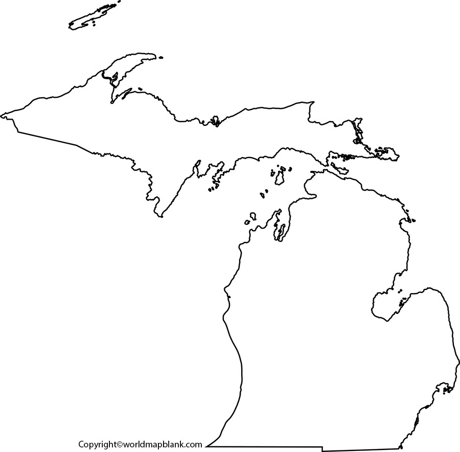 Michigan Map Worksheet for Practice