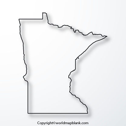 Blank Map of Minnesota Outline