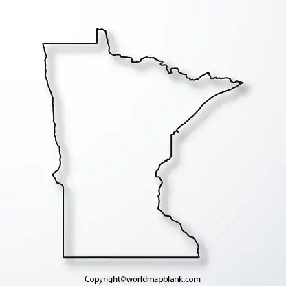 Blank Map of Minnesota - Outline