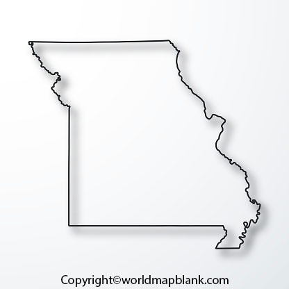 Blank Map of Missouri - Outline