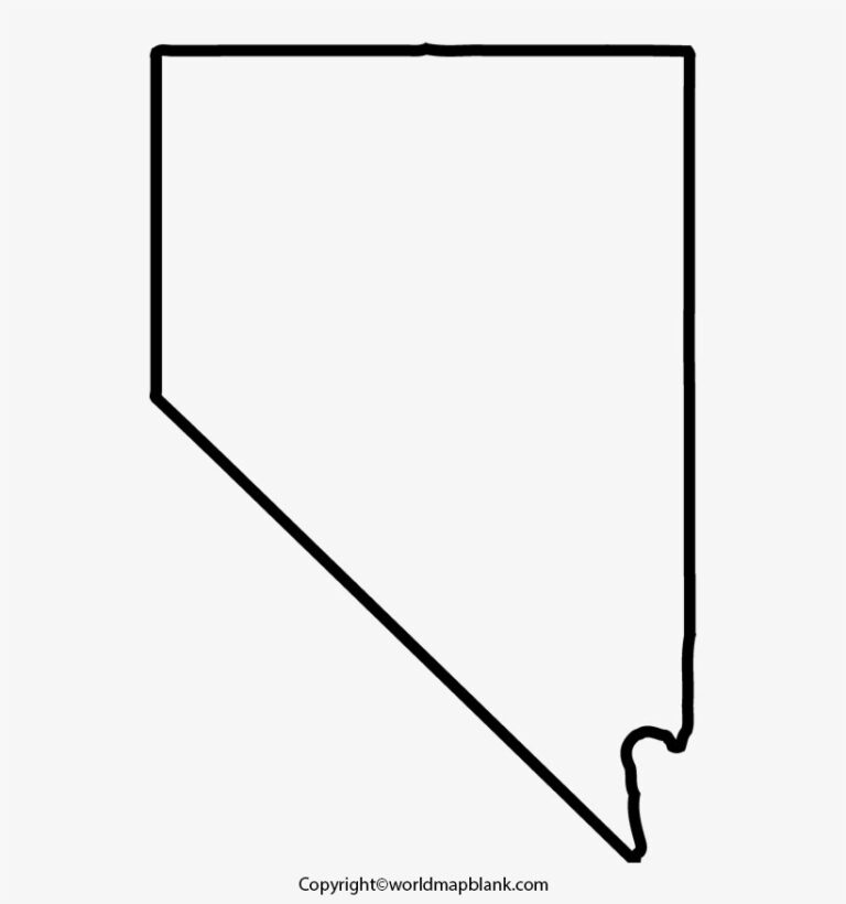Printable Blank Map of Nevada Outline Transparent PNG map