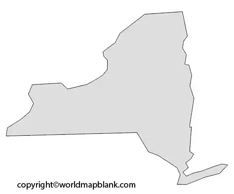 Blank Map of New York - Outline