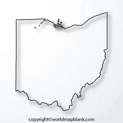Blank Map of Ohio - Outline