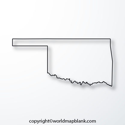 Blank Oklahoma Map worksheet