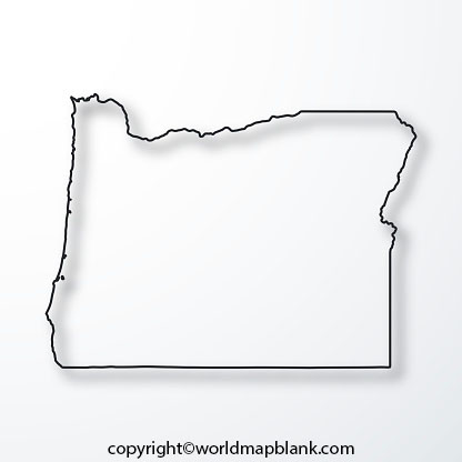 Transparent Png Blank Map of Oregon