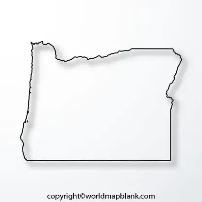 Transparent PNG Blank Map of Oregon